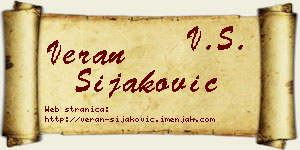Veran Šijaković vizit kartica